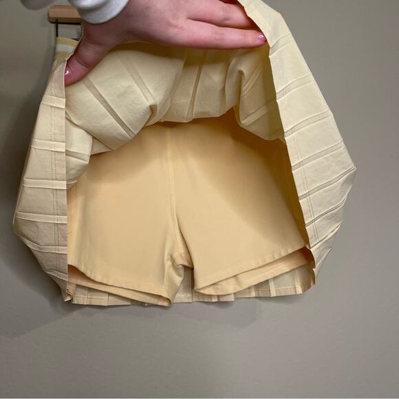 Girlfriend Collective Yellow Skater Athletic Mini Skort M - Picture 3 of 6